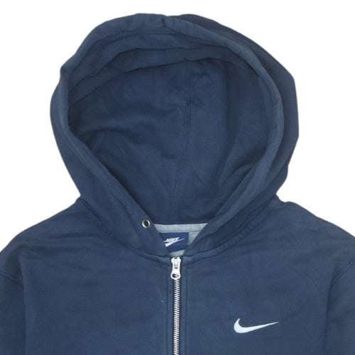 Nike Mens Blue Full Zip Hoodie Size M Hooded Sweatshirt