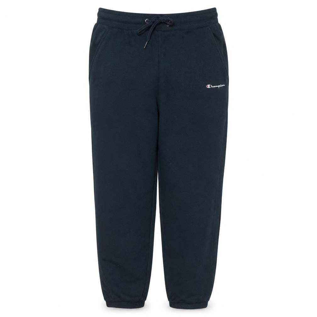 Front view of Champion Men's Black L Fleece Sweatpants with Logo