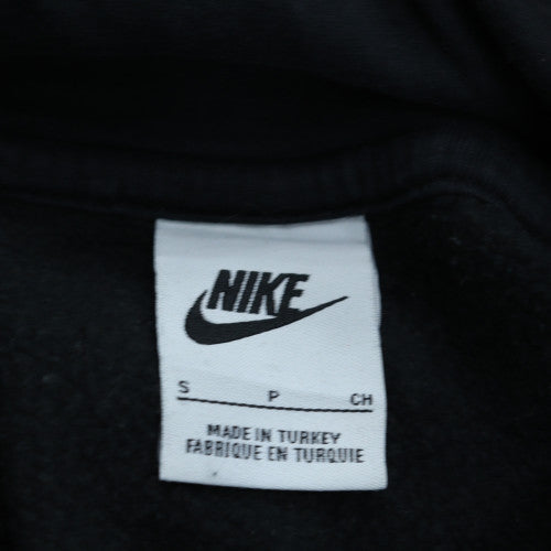 Nike Men Black Pullover Hoodie Small Graphic Print Cotton Blend