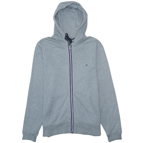 Tommy Hilfiger Men’s Grey Full Zip Hoodie L Classic Fit