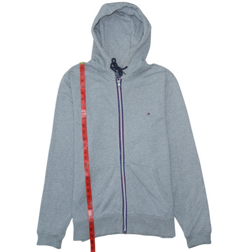 Tommy Hilfiger Men’s Grey Full Zip Hoodie L Classic Fit