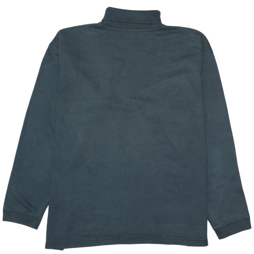 Lee Mens Blue High Neck Pullover Sweatshirt XL Vintage Style