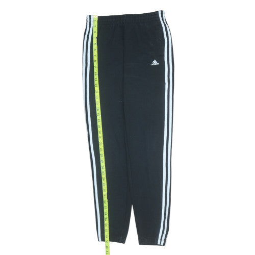 Adidas Boys Black Jogger Trousers 13-14 Years Cotton Blend Sportswear