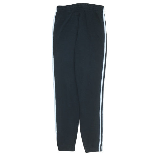 Adidas Boys Black Jogger Trousers 13-14 Years Cotton Blend Sportswear
