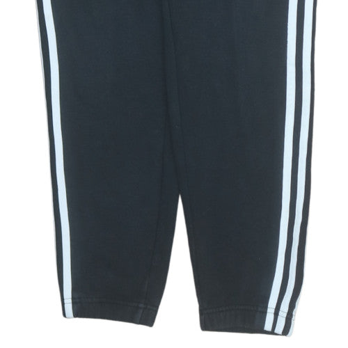 Adidas Boys Black Jogger Trousers 13-14 Years Cotton Blend Sportswear