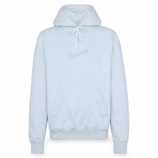 Front view of Nike Men's White XS Pullover Hoodie Fleece Sweatshirt