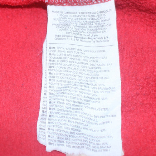Nike SB Men's Red White Pullover Hoodie Large Fleece Sportswear