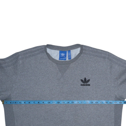 Adidas Men's Grey XL Pullover Sweatshirt Crew Neck Fleece Sportswear