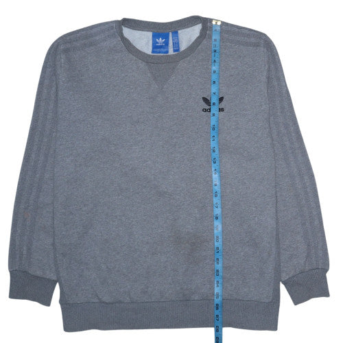 Adidas Men's Grey XL Pullover Sweatshirt Crew Neck Fleece Sportswear