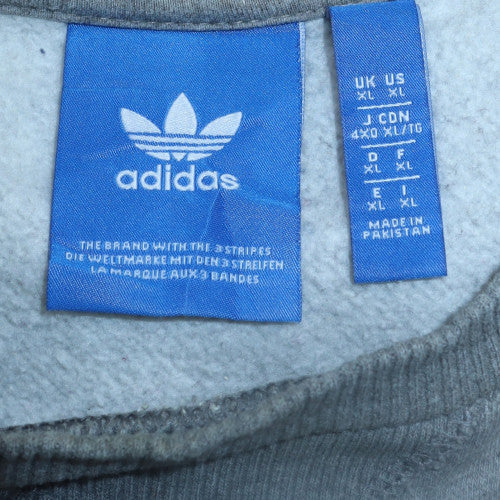 Adidas Men's Grey XL Pullover Sweatshirt Crew Neck Fleece Sportswear