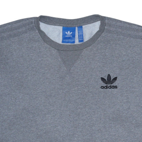 Adidas Men's Grey XL Pullover Sweatshirt Crew Neck Fleece Sportswear