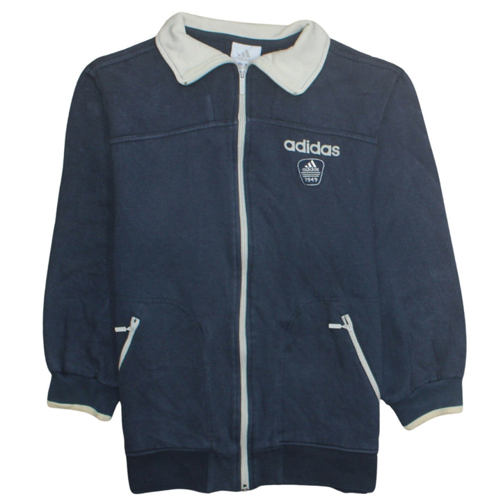 Adidas Men's Blue Full Zip Collared Sweatshirt Size S