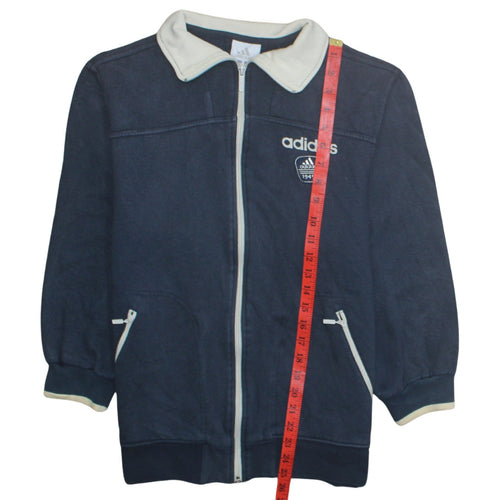 Adidas Men's Blue Full Zip Collared Sweatshirt Size S