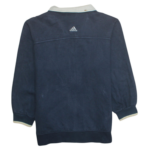 Adidas Men's Blue Full Zip Collared Sweatshirt Size S