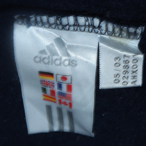Adidas Men's Blue Full Zip Collared Sweatshirt Size S