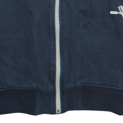 Adidas Men's Blue Full Zip Collared Sweatshirt Size S
