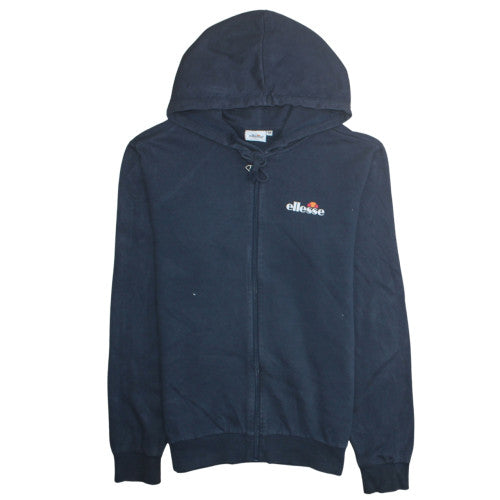 Ellesse Men's Blue Full Zip Hoodie Size M Cotton Logo Sweatshirt