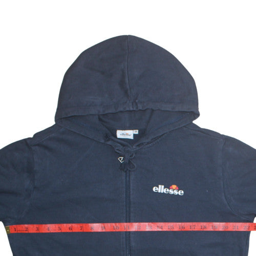 Ellesse Men's Blue Full Zip Hoodie Size M Cotton Logo Sweatshirt
