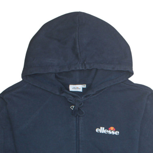Ellesse Men's Blue Full Zip Hoodie Size M Cotton Logo Sweatshirt