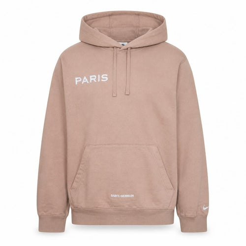 Nike Men's Beige Paris Pullover Hoodie L Graphic Fleece Sweatshirt