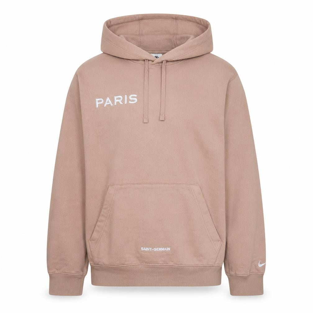 Nike Men's Beige Paris Pullover Hoodie L Graphic Fleece Sweatshirt