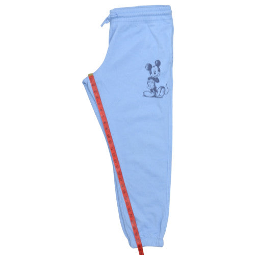 Disney Women Blue Fleece Sweatpants L Casual Mickey Mouse