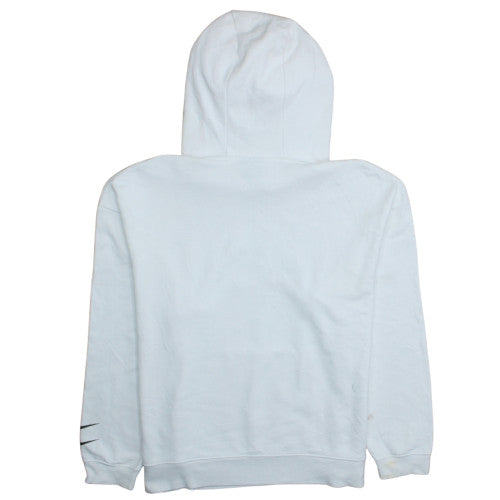 Nike Mens White Pullover Hoodie L Regular Fit Sports Fleece