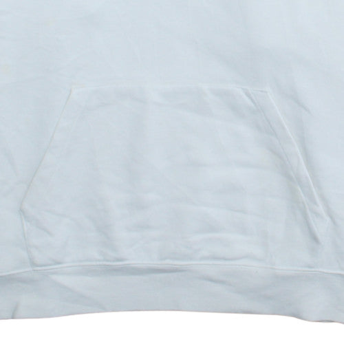 Nike Mens White Pullover Hoodie L Regular Fit Sports Fleece
