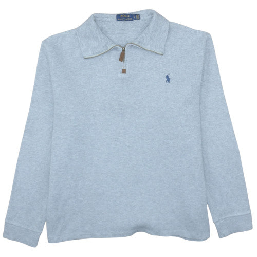 Ralph Lauren Men's Grey Collared 1/2 Zip Sweatshirt Size L