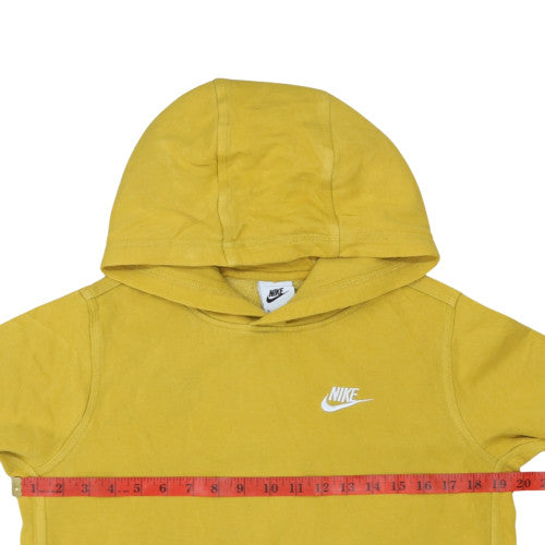Nike Boys Yellow Pullover Hoodie XL 158-170cm Cotton Blend Casual Top