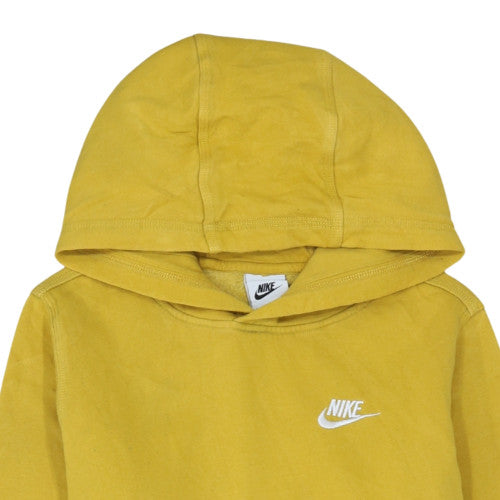 Nike Boys Yellow Pullover Hoodie XL 158-170cm Cotton Blend Casual Top