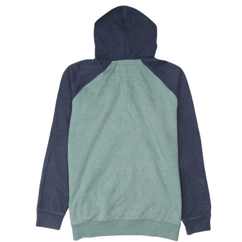 Quiksilver Men's Blue Full Zip Hoodie Size L Cotton Blend Fleece