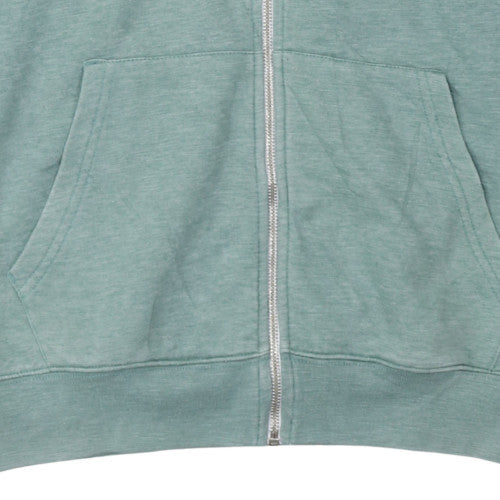 Quiksilver Men's Blue Full Zip Hoodie Size L Cotton Blend Fleece