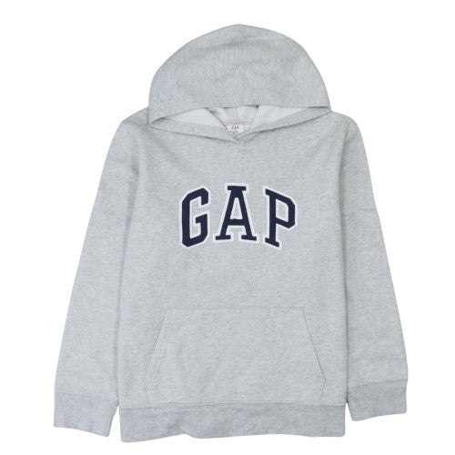 GAP Men's Grey XL Pullover Hoodie with Logo Print