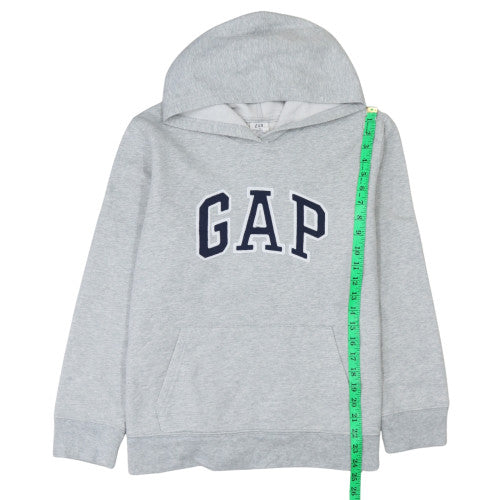 GAP Men's Grey XL Pullover Hoodie with Logo Print