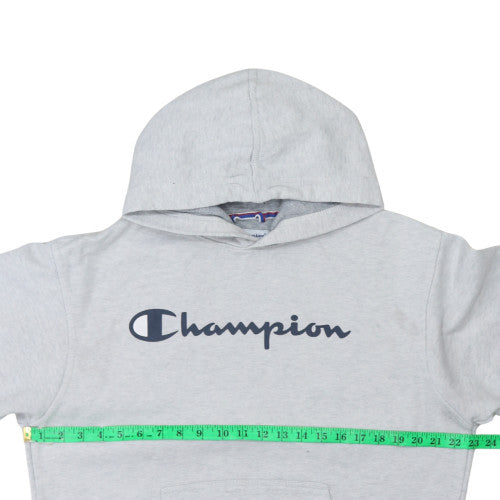 Champion Men's Grey Pullover Hoodie M Regular Fit Athletic Style