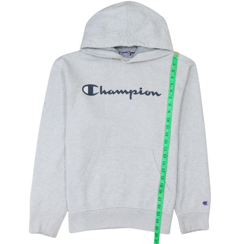 Champion Men's Grey Pullover Hoodie M Regular Fit Athletic Style