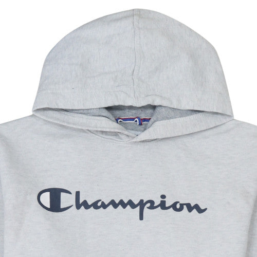 Champion Men's Grey Pullover Hoodie M Regular Fit Athletic Style