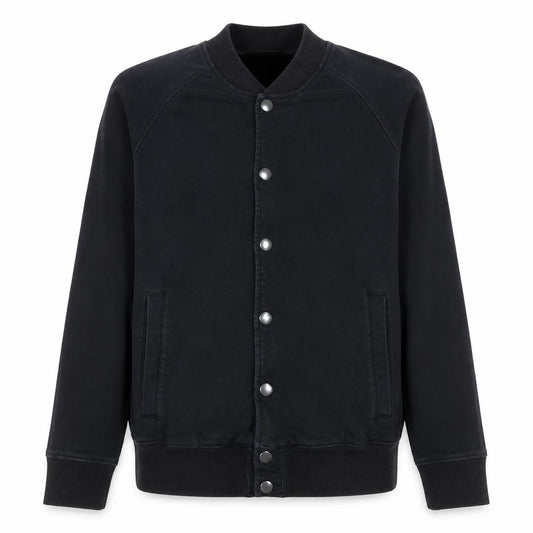 Front view of Timberland Men's Black Regular Fit Bomber Jacket, size S