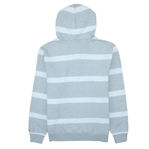 Tommy Hilfiger Men's Grey Striped Pullover Hoodie Medium