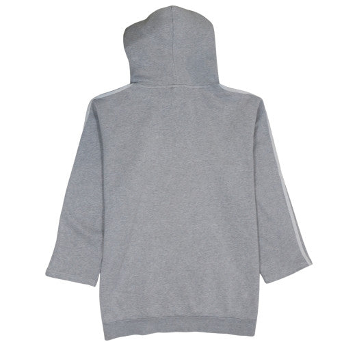 Adidas Mens Grey 2XL Pullover Hoodie with Logo and Drawstring