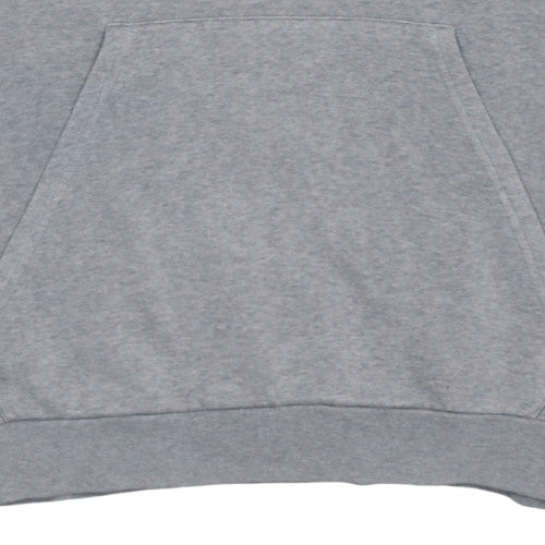 Adidas Mens Grey 2XL Pullover Hoodie with Logo and Drawstring