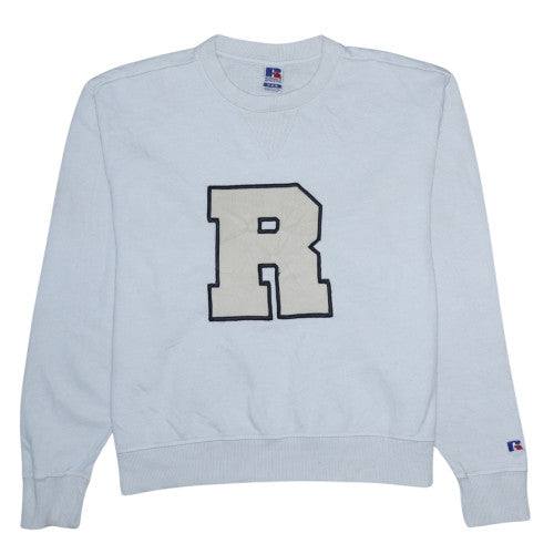 Russell Athletic Womens Grey Pullover Sweatshirt Size M Crew Neck Cotton Blend