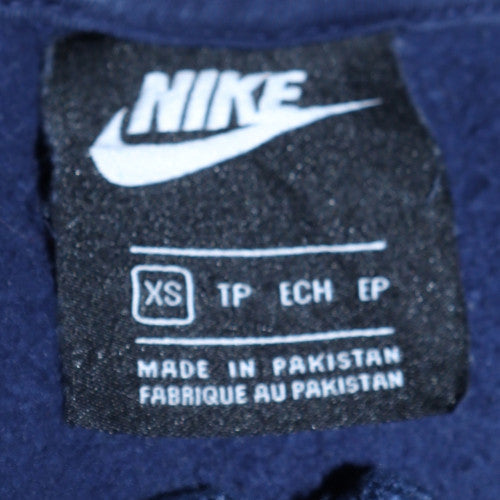 Nike Men's Blue XS Pullover Hoodie Just Do It Graphic Logo Sweatshirt