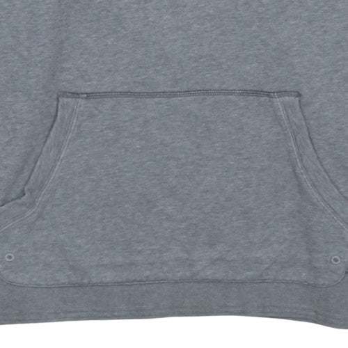 Napapijri Mens Grey XL Embroidered Flag Pullover Hoodie
