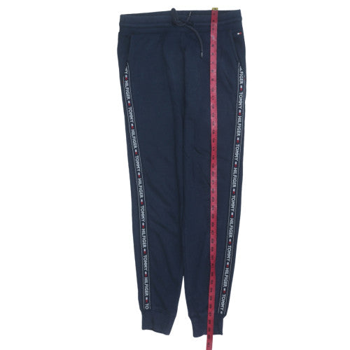 Tommy Hilfiger Men Blue Jogger Trousers S Regular Fit Logo Tape