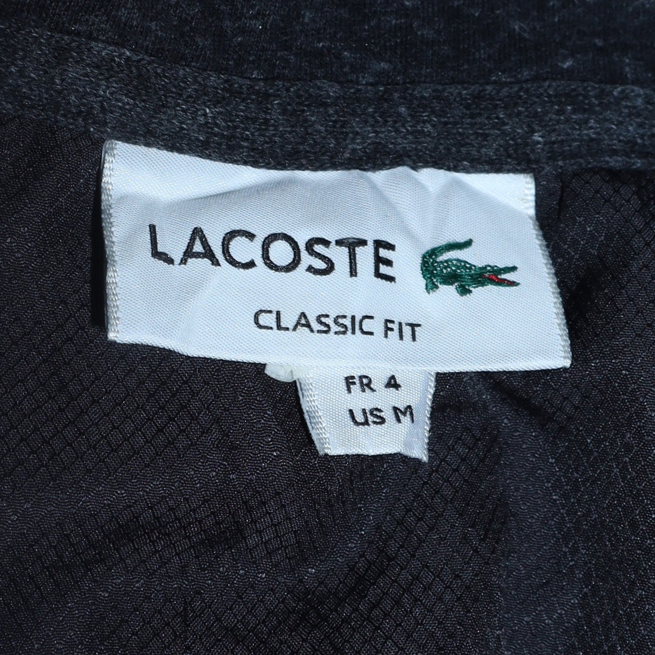 Lacoste Men's Black Classic Fit Pullover Hoodie Size M