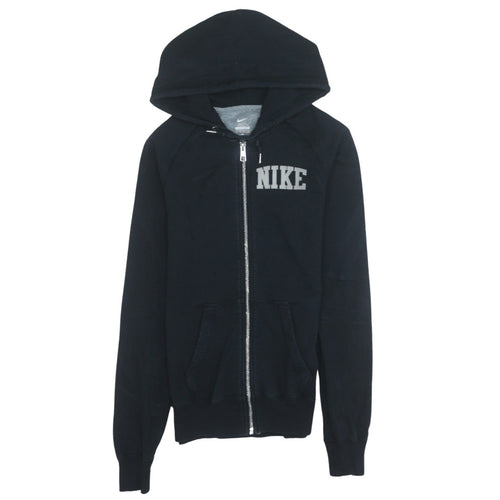 Nike Womens Black Full Zip Hoodie XS Cotton Blend