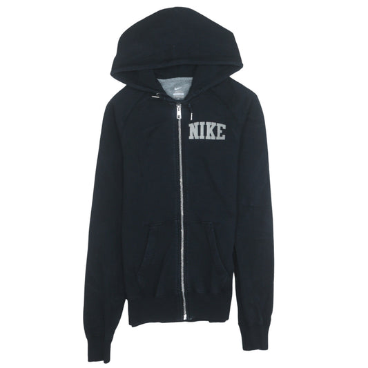Nike Womens Black Full Zip Hoodie XS Cotton Blend