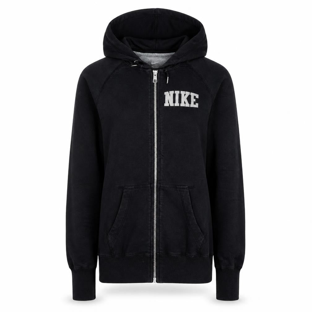 Nike Womens Black Full Zip Hoodie XS Cotton Blend
